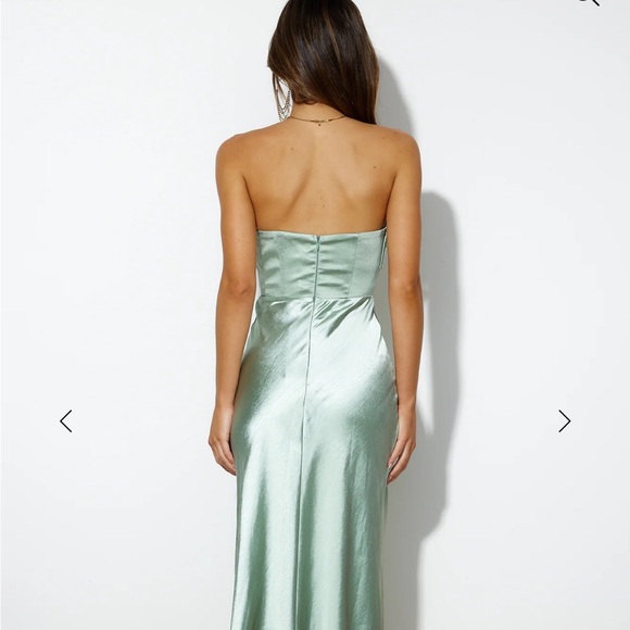 Hello Molly Sage Strapless Dress - Picture 7 of 7